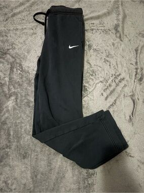 Nike Black Sweatpants with White Swoosh Logo